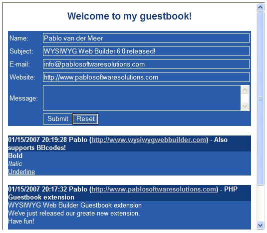 PHP Guestbook