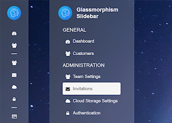 Glassmorphism Sidebar (DEMO)